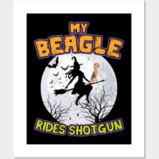 My Beagle Rides Shotgun Halloween 2021 Posters and Art